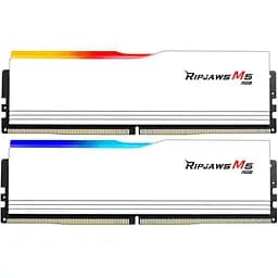 Модуль пам'яті DDR5 G.Skill Ripjaws M5 RGB 2x32GB 6400MHz White (F5-6400J3239G32GX2-RM5RW) [148628]