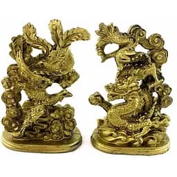 Дракон і Фенікс кам'яна крихта дракон 14х1х5,5 см, фенікс 14,5 х9х5,5 см