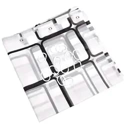 Шторка для душа Supretto с пластиковыми кольцами 180х180 см (8430)