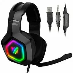 Ігрові навушники з підсвічуванням Onikuma K10 Gaming with LED чорні - мініатюра 6