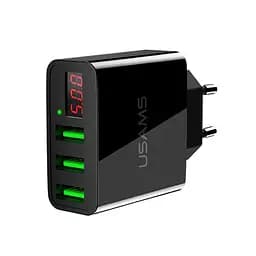 Зарядное устройство для Usams Travel Charger LED Display 3 usb US-CC035