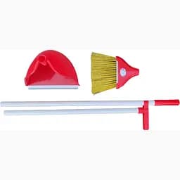 Совок для прибирання Zambak Plastik та щітка з довгими ручками червоний (ZP-128r) - мініатюра 4