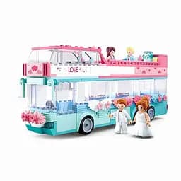 Конструктор Sluban M38-B0769 Весілля — святковий автобус, фігурки, посуд, 379 деталей, різнокольоровий
