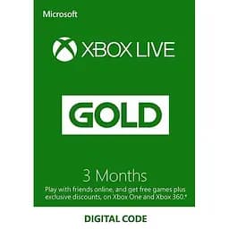 Електронний код (Підписка) Xbox Live Gold - 3 місяці Xbox 360/One/Series для всіх регіонів та країн