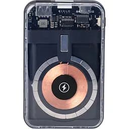 Повербанк Smart X X104 10000 mAh з бездротовою зарядкою USB-С/USB-A/microUSB/Apple Lightning 3 шнури в комплекті