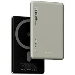Повербанк Kuulaa MagSafe Powerbank беспроводной с беспроводной зарядкой для iPhone магнитный 5000 mAh 20W Titanium