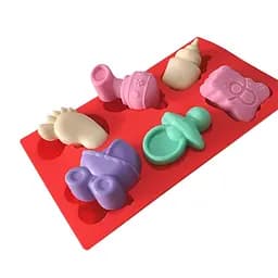 Форма силиконовая на планшете 3D молд "Детский" на 6 фигурок 29x17 см, Kitchen Master Красный 87499