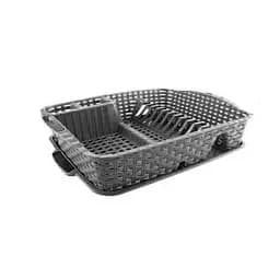 Сушка для посуды Violet House, 0757 Роттанг Metalic, с поддоном, 48х37,5х9 см, серый (0757 Роттанг Metalic сушка д/пос)