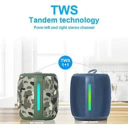 Портативна колонка ретро Kisonli Q17 Bluetooth 1800 mAh 8 Вт Camouflage - мініатюра 4