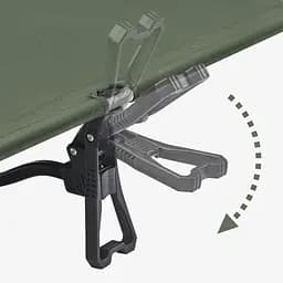 Ліжко туристичне складане Naturehike XJC08 CNK2550WS020 (поліестер + алюміній) Чорний - мініатюра 4