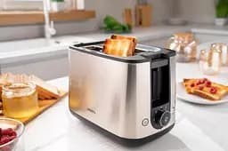 Тостер Ardesto T-K200, Steel, 800W, 2 тости, 2 відділення, 7 режимів підсмажування, нержавіюча сталь - мініатюра 6