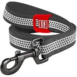 Поводок для собак Waudog Waterproof водостойкий, светоотражающий, S, серый