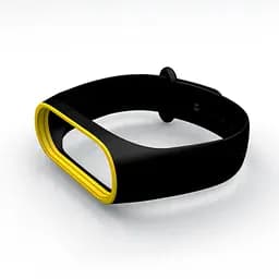 Силіконовий ремінець для фітнес браслета XiaomiXiaomi Band 3 4 Black-Yellow Чорно Жовтий
