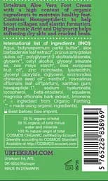 Органічний крем для ніг Urtekram Aloe Vera 100 мл - мініатюра 2