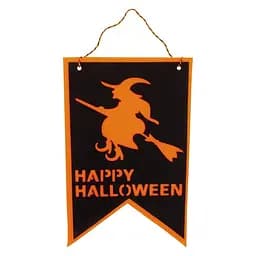 Декор флаг Ведьма Happy Halloween