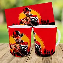 Набір дитячий "RDR" Red Dead Redemption 2 рюкзак 36х27см сумка-бананка, кружка з принтом для хлопчика (01635) - мініатюра 9