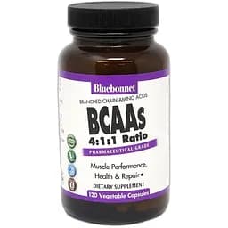 Амінокислота Bluebonnet Nutrition BCAAs 120 вегакапсул
