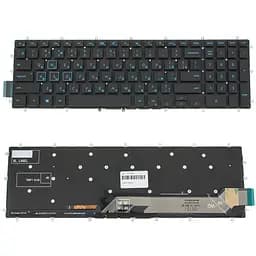 Клавіатура для ноутбука DELL (Inspiron: 7566, 7567) rus, black, без фрейма, підсвічування клавішBLUE (оригінал)
