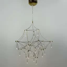 Дизайнерська невагома золота люстра d60 см | Арт. MJ 158-600 Titanium | Line F