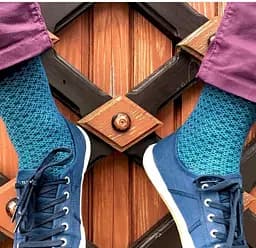 Носки с принтом клетка высокие бесшовные дышащие качественные ORGANIC cotton JILL ANTONY