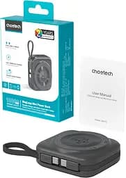 УМБ Choetech Magnetic Wireless 10000mAh 22,5W PD USB-A,USB-C,build USB-C,Apple Watch charger - мініатюра 4
