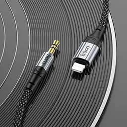 AUX кабель Hoco UPA26 Lightning to Jack 3.5 1 м чорний - мініатюра 2