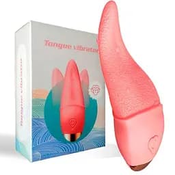 Кліторальний вібратор силіконовий Гнучкий язик з 10 режимами вібрації рожевий 7,3 см