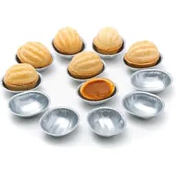 Набір із 10 металевих мініформ для випікання печива у формі горішків у духовці, Master Class 83129