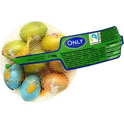 Цукерки Only Великодні яйця, молочний шоколад з горіховою начинкою 84 г