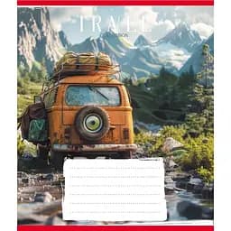 Зошит учнівський "Подорож на авто" Leader 036-570083K-3 в клітинку, 36 аркушів