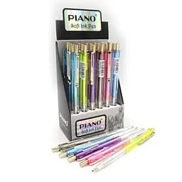 Ручка автоматическая масляная Piano, 0.7 мм, синяя, 24 шт. (в ассортименте)