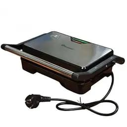 Гриль контактный прижимной Domotec MS-240 домашний с антипригарным покрытием 1000 Вт Серебряный