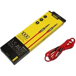 Аудиокабель Aux Remax 3.5 мм Aux Jack Cable L100 1 м красный