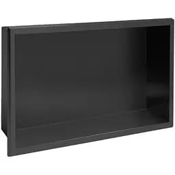 Встраиваемая полка Rea 30x45 black matt с ободком REA-05604, Черный матовый