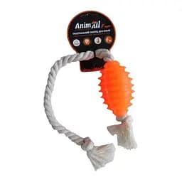 Игрушка AnimAll Fun граната с канатом оранжевая 8 см
