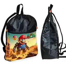 Рюкзак-мешок для обуви,спортивной формы Супер Марио "Super Mario" детская сумка для сменки (01314)