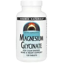 Мінерали Source Naturals Magnesium Glycinate 120 пігулок