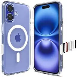 Прозорий чохол Spigen Ultra Hybrid T MagSafe White для iPhone 16 (ACS09073)