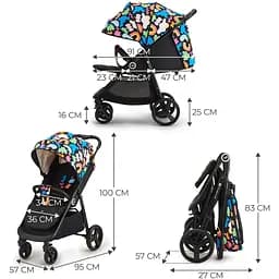 Коляска прогулянкова Kinderkraft Grande Plus Happy Shapes (KSGRAN00HAP0000) - мініатюра 9