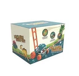 Каталка MJ 349 "Динозавр", мыльная установка, бутылочка с раствором, в коробке (6984328190084)