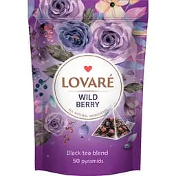 Чай чорний Lovare Wild berry у пірамідках 50 шт.