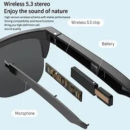 Бездротові сонцезахисні окуляри-навушники Cykote F-06 Bluetooth 5.3 - мініатюра 3