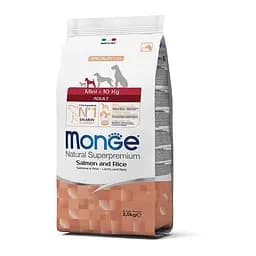 Сухий корм Monge Dog Mini Adult з лососем і рисом для дорослих собак дрібних порід 7,5 кг