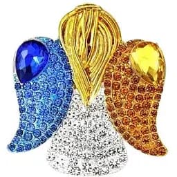 Брошь Ангел брошь-булавка символ Украины желто-голубая