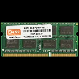 Оперативная память Dato 8GB SODIMM DDR3 1600MHz (DT8G3DSDLD16)