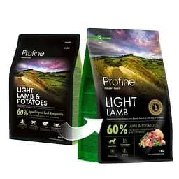 Сухий корм Profine Light Lamb and Potatoes для собак із надмірною вагою, з ягням та картоплею, 3 кг - мініатюра 3