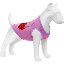 Майка для собак Waudog Clothes малюнок "Калина", сітка, L, B 42-45 см, C 28-31 см рожевий