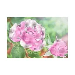 Алмазна мозаїка Ніжність рожевих троянд YAB14430 10х15 см