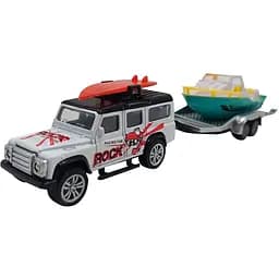 Дитяча Машинка З Причепом Автопром Ap7456 Масштаб 1:50 White-Turquoise