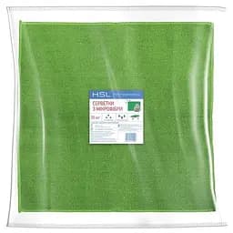 Салфетки универсальные из микрофибры HSL Professional Bulk зеленые 30x30 25 шт